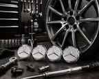 4x 75mm Matte Silver Wheel Centre Caps Compatible with Mercedes-Benz A B C E Class