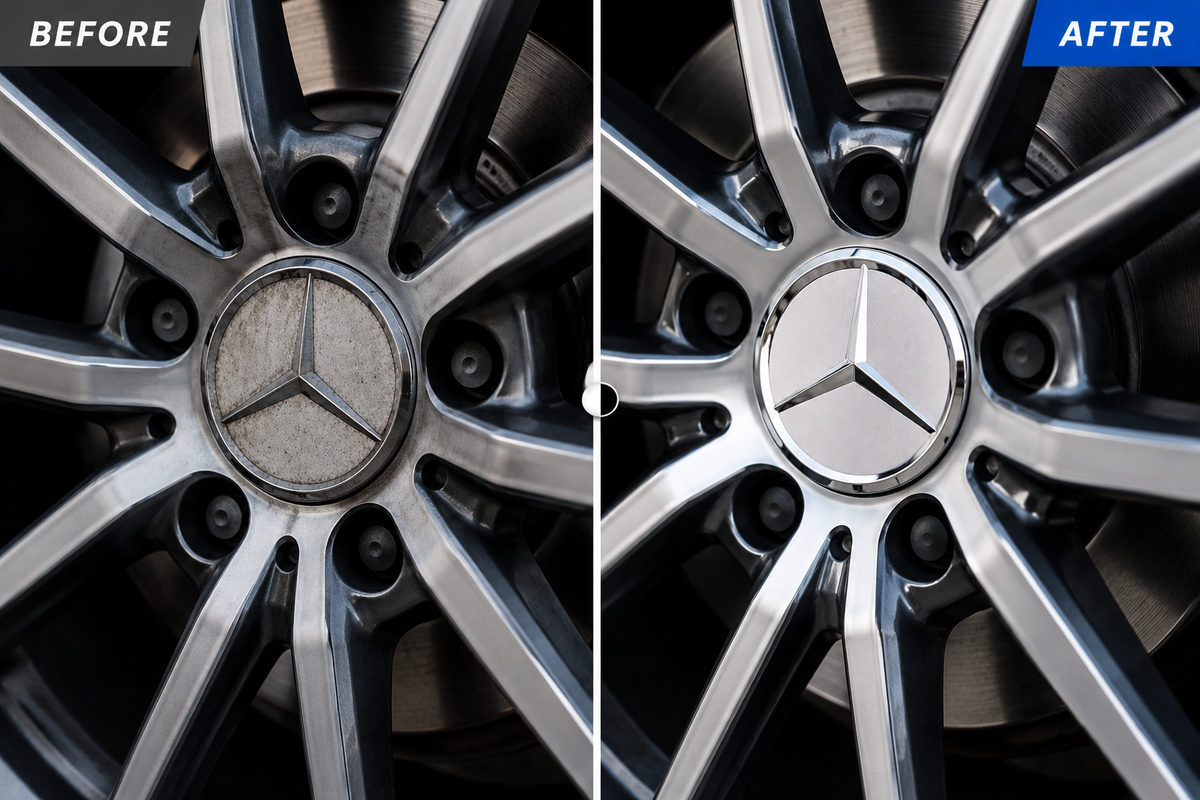 4x 75mm Matte Silver Wheel Centre Caps Compatible with Mercedes-Benz A B C E Class