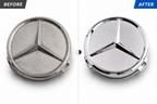4x 75mm Matte Silver Wheel Centre Caps Compatible with Mercedes-Benz A B C E Class