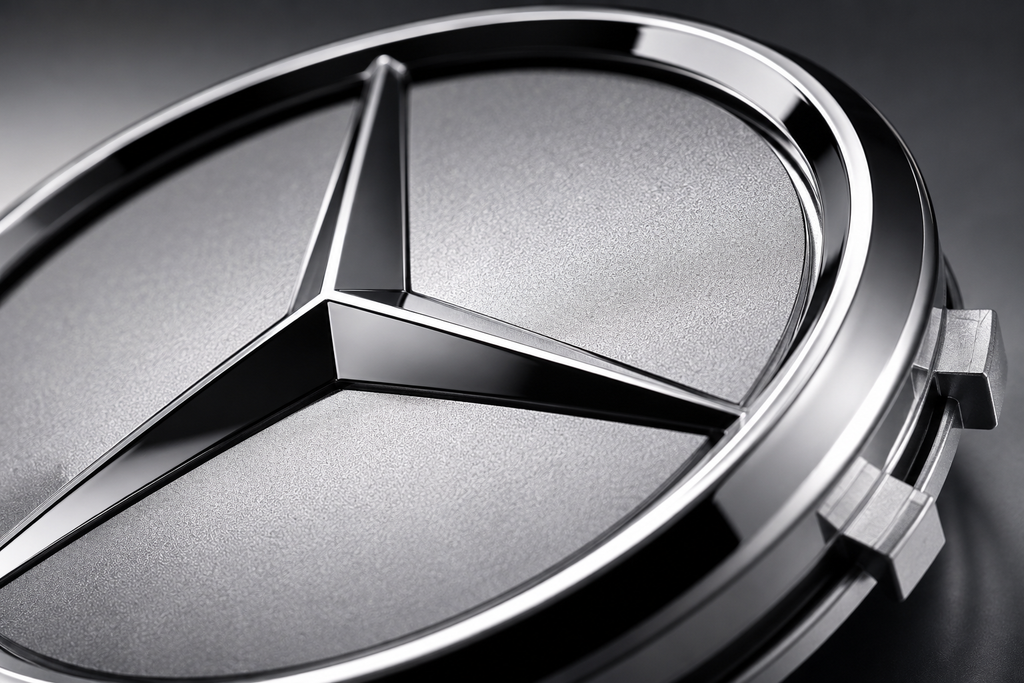 4x 75mm Matte Silver Wheel Centre Caps Compatible with Mercedes-Benz A B C E Class
