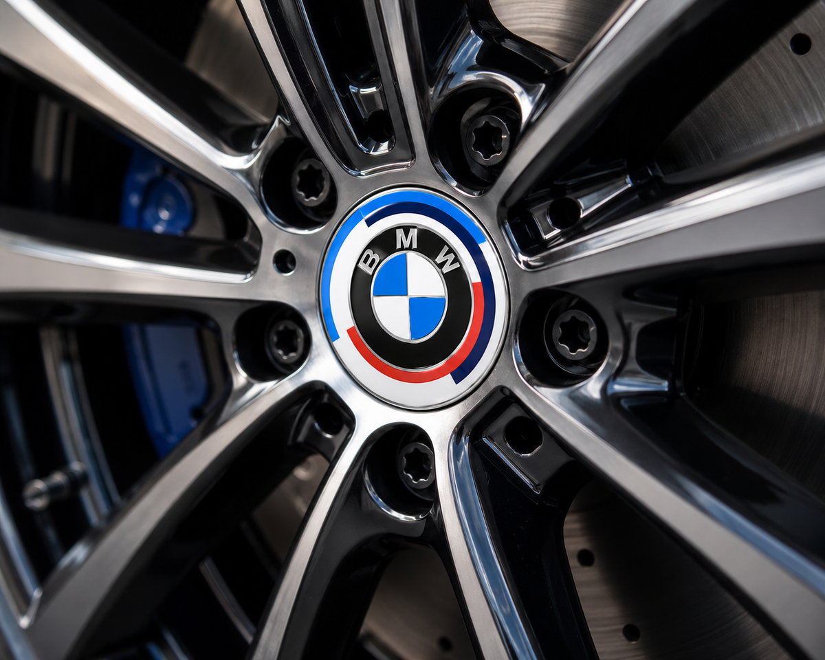 4x Blue Alloy Wheel Centre Caps 68mm Hub Caps Compatible with BMW E60 E90 E92 E82 E87 F10 F20 F30