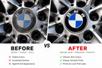 4x Blue Alloy Wheel Centre Caps 68mm Hub Caps Compatible with BMW E60 E90 E92 E82 E87 F10 F20 F30