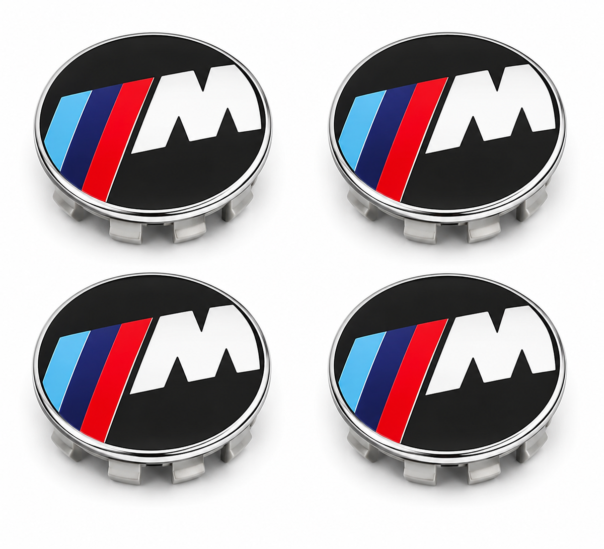 4x 68mm M Sport Style Wheel Centre Caps Compatible with BMW E46 E90 E39 E60 E30 E36 F30
