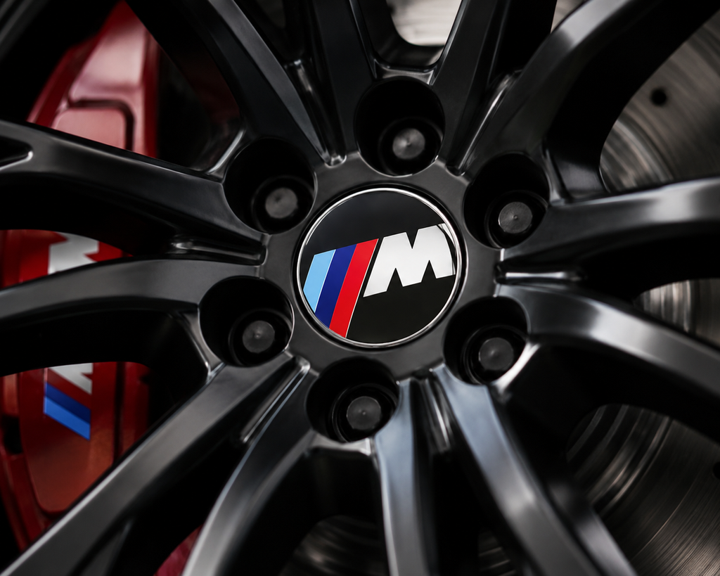 4x 68mm M Sport Style Wheel Centre Caps Compatible with BMW E46 E90 E39 E60 E30 E36 F30