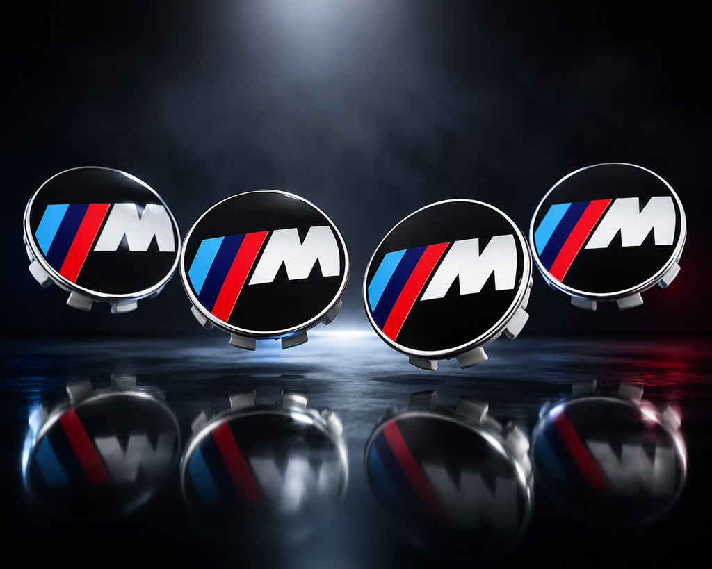 4x 68mm M Sport Style Wheel Centre Caps Compatible with BMW E46 E90 E39 E60 E30 E36 F30