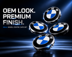 Wheel Centre Caps Set of 4 + 4 Badge Stickers 68mm for BMW – Fits 1 2 3 5 7 Series X3 X5 X6 M3 E46 E90 E60 Alloy Hub Caps Replacement