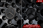 4x 75mm Gloss Black Wheel Centre Caps Compatible with Mercedes-Benz A B C E S M Class & AMG Models