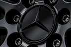4x 75mm Gloss Black Wheel Centre Caps Compatible with Mercedes-Benz A B C E S M Class & AMG Models