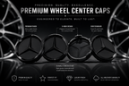 4x 75mm Gloss Black Wheel Centre Caps Compatible with Mercedes-Benz A B C E S M Class & AMG Models