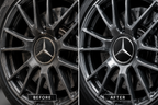 4x 75mm Black Wheel Centre Caps Compatible with Mercedes-Benz Alloy Wheels