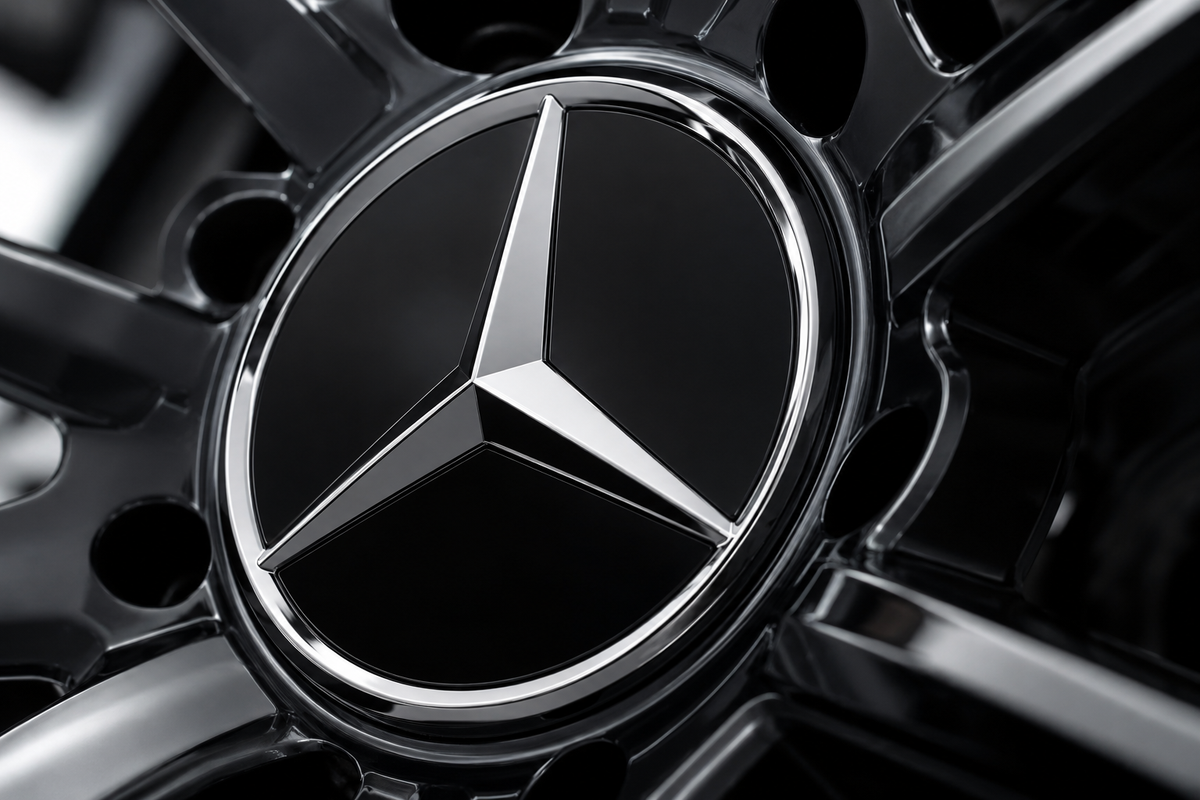 4x 75mm Black Wheel Centre Caps Compatible with Mercedes-Benz Alloy Wheels