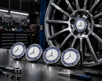 4x 75mm Blue Wheel Centre Caps Compatible with Mercedes-Benz Alloy Wheels