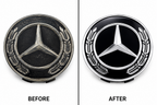 4x 75mm Black Wheel Centre Hub Caps Compatible with Mercedes-Benz – Alloy Wheel Centre Covers for A B C E S M Class & AMG