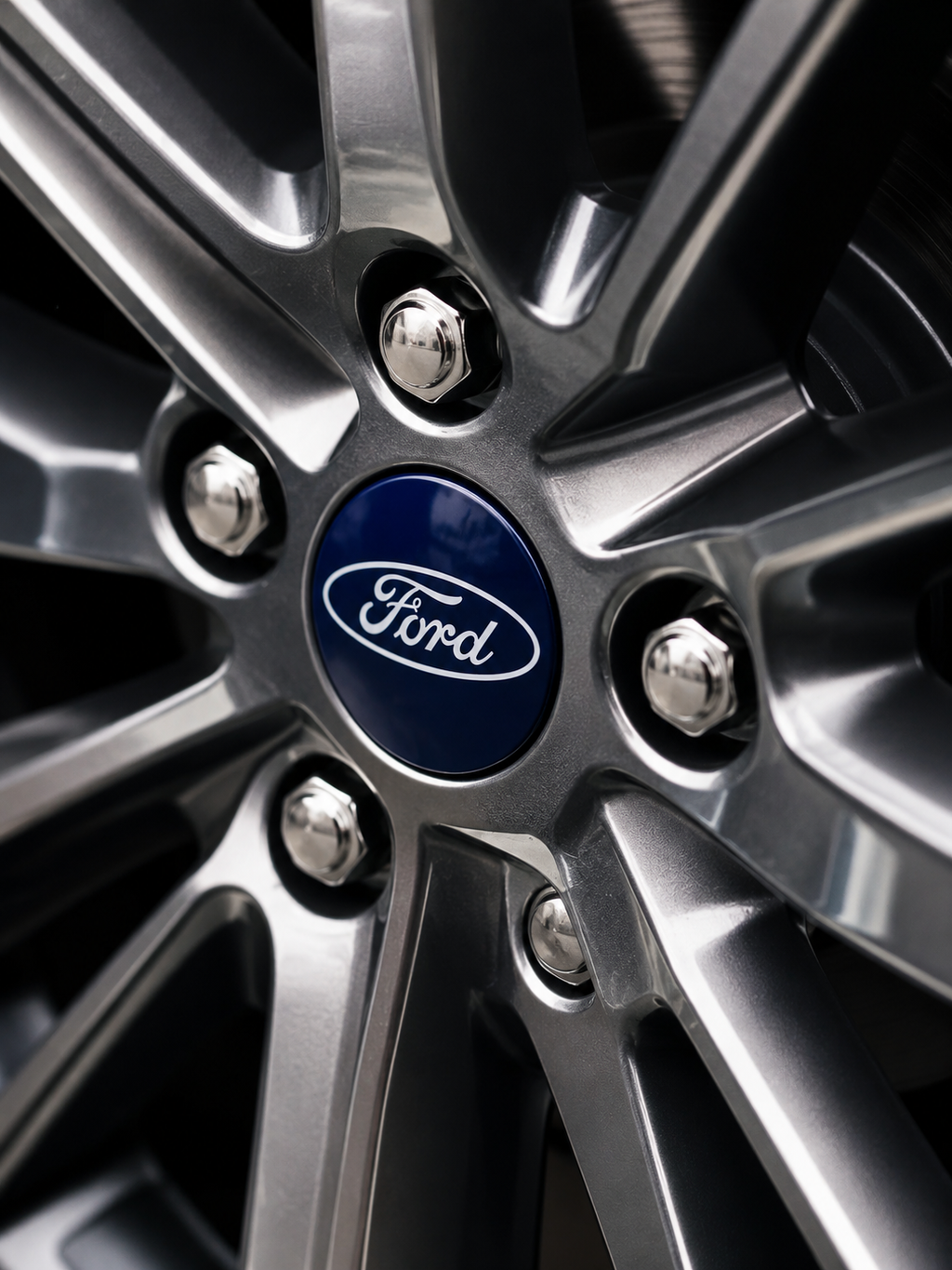 Ford-Style Wheel Centre Caps 54mm Set of 4 – Blue Alloy Hub Caps Covers Replacement Fits Fiesta Focus Mondeo Kuga Fusion MK2 MK3 MK4