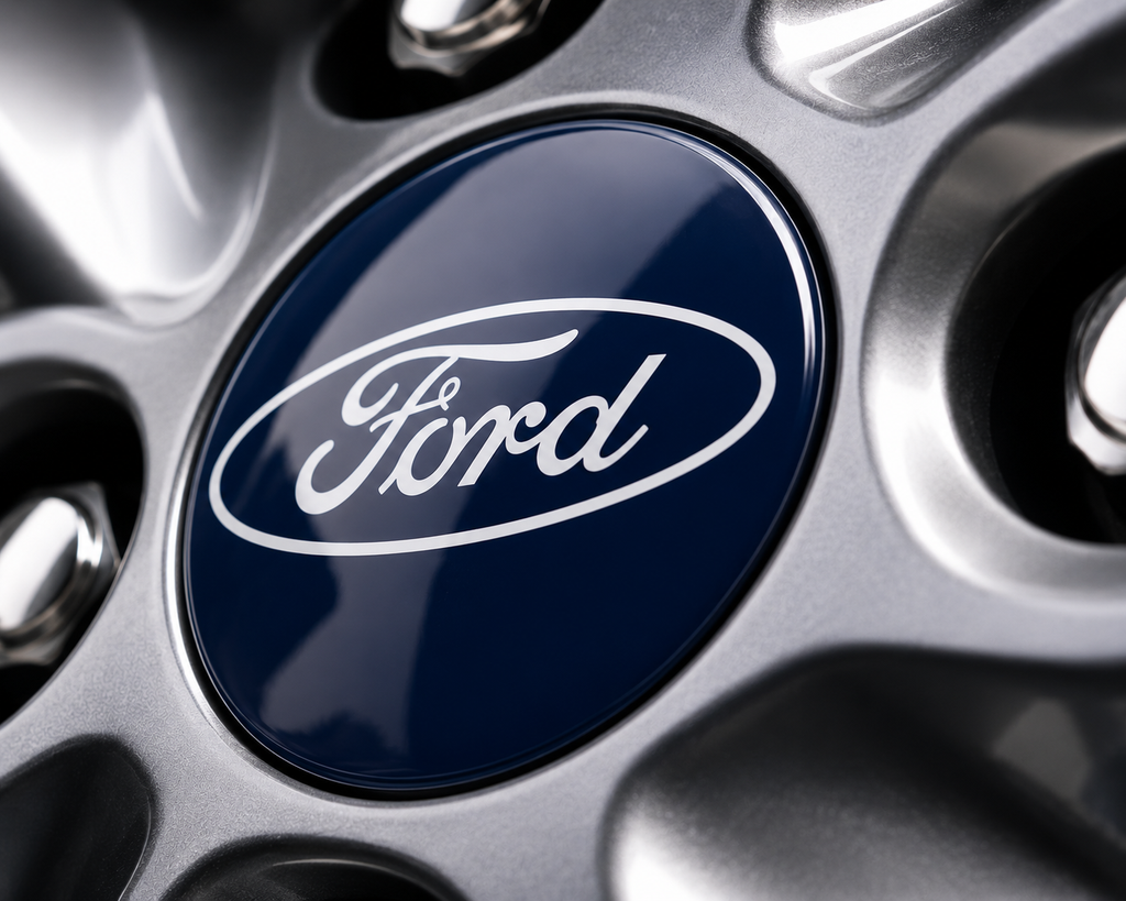 Ford-Style Wheel Centre Caps 54mm Set of 4 – Blue Alloy Hub Caps Covers Replacement Fits Fiesta Focus Mondeo Kuga Fusion MK2 MK3 MK4