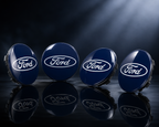 Ford-Style Wheel Centre Caps 54mm Set of 4 – Blue Alloy Hub Caps Covers Replacement Fits Fiesta Focus Mondeo Kuga Fusion MK2 MK3 MK4