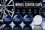 Ford-Style Wheel Centre Caps 54mm Set of 4 – Blue Alloy Hub Caps Covers Replacement Fits Fiesta Focus Mondeo Kuga Fusion MK2 MK3 MK4