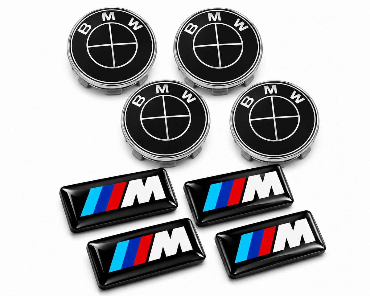 68mm Wheel Centre Caps Compatible with BMW Alloy Wheels – Set of 4 | Multiple Styles Available   1 3 5 7 Series X5 X6 M & Z Models