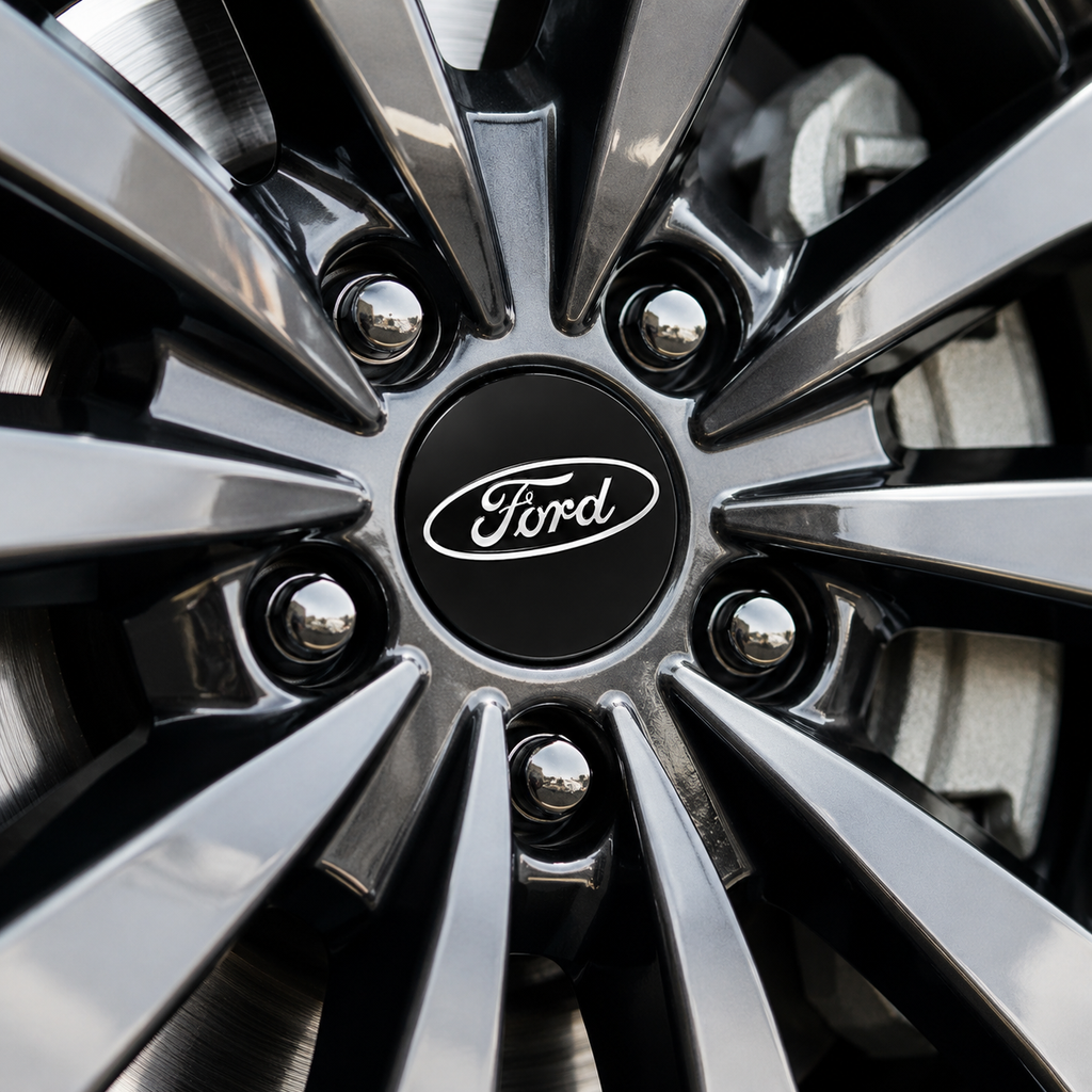 Ford-Style Wheel Centre Caps 54mm Set of 4 – Black Alloy Hub Caps Covers Replacement Fits Fiesta Focus KA