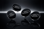 Ford-Style Wheel Centre Caps 54mm Set of 4 – Black Alloy Hub Caps Covers Replacement Fits Fiesta Focus KA