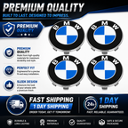 68mm Wheel Centre Caps Compatible with BMW Alloy Wheels – Set of 4 | Multiple Styles Available E60 E90 E92 E82 E87 F10 F20 F30