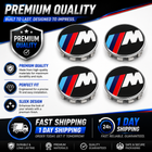 4x 68mm M Sport Style Wheel Centre Caps Compatible with BMW E46 E90 E39 E60 E30 E36 F30