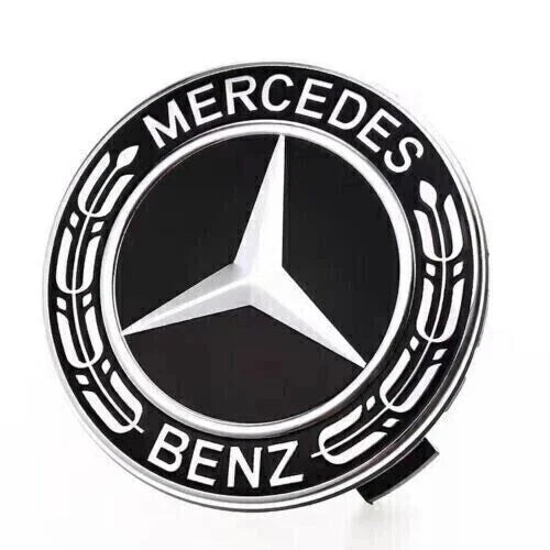 4x 75mm Black Wheel Centre Hub Caps Compatible with Mercedes-Benz – Alloy Wheel Centre Covers for A B C E S M Class & AMG