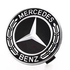 4x 75mm Black Wheel Centre Hub Caps Compatible with Mercedes-Benz – Alloy Wheel Centre Covers for A B C E S M Class & AMG