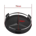 Mercedes-Style Wheel Centre Caps 75mm Set of 4 – Black Alloy Hub Caps Covers Replacement Fits A B C E S Class AMG ML