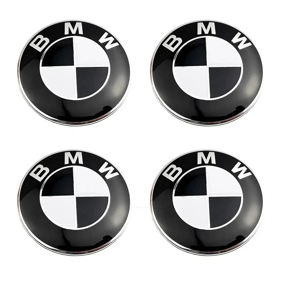 68mm Wheel Centre Caps Compatible with BMW Alloy Wheels – Set of 4 | Multiple Styles Available 1 2 3 5 7 Series X3 X5 X6 M3 E46 E90 E60